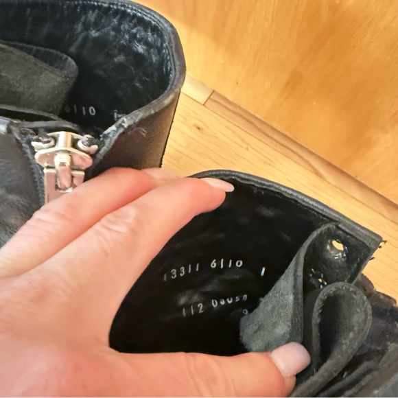 Ash Black Combat Boots with Silver Studs - Picture 10 of 13